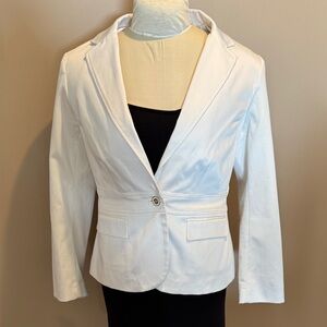 Women's White Denim Blazer